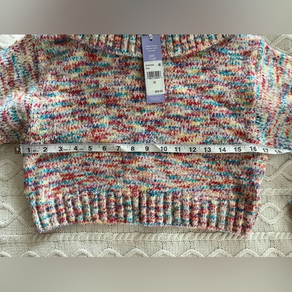 New! Florence by Mills Multicolor Cropped Sweater Women’s Size Medium - Picture 12 of 14